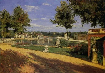 Terrazza sulle rive della Senna a Melun